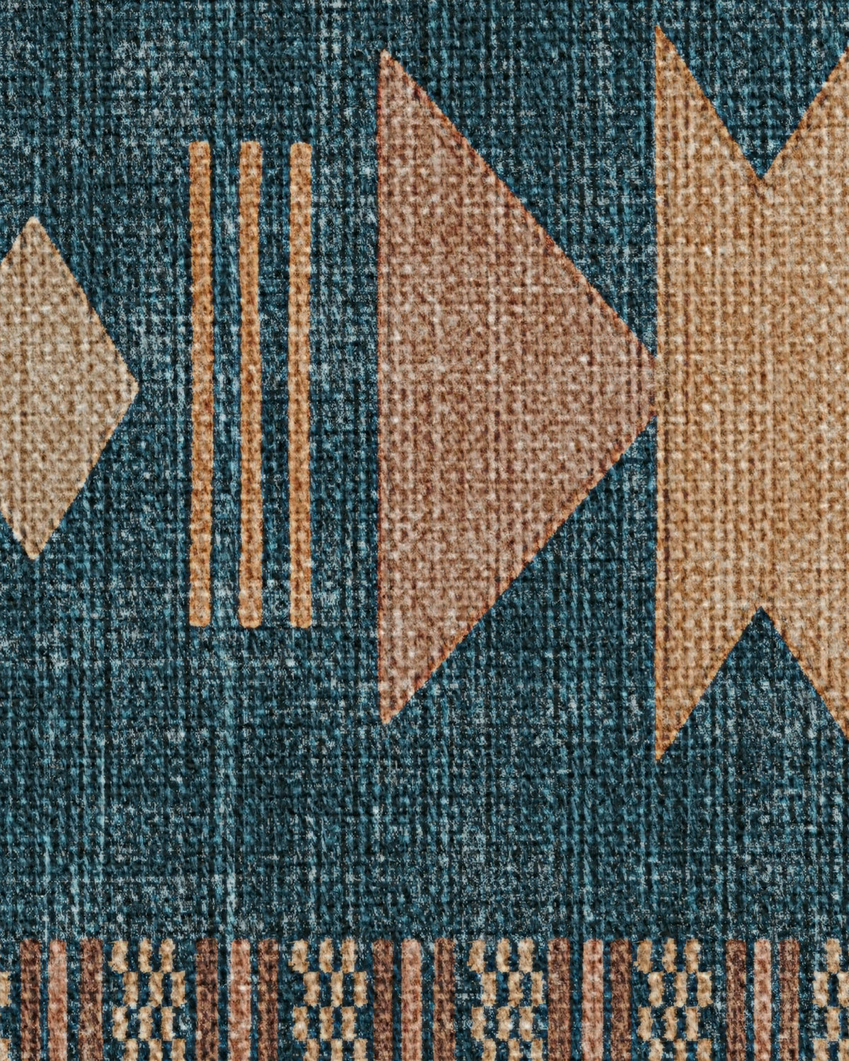 Lark Blue & Rose Flatwoven Rug