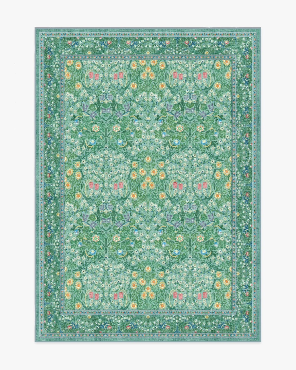 Blackthorn Multicolor Jade Rug by Morris & Co.