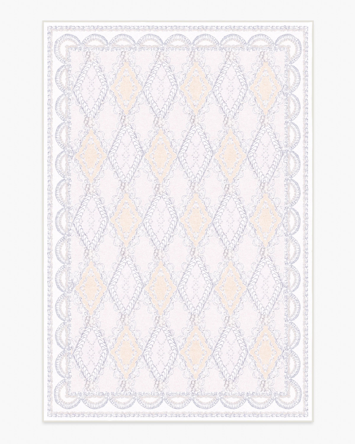 Happy Birthday Popo Cream & Rose Flatwoven Rug by Humberto Leon