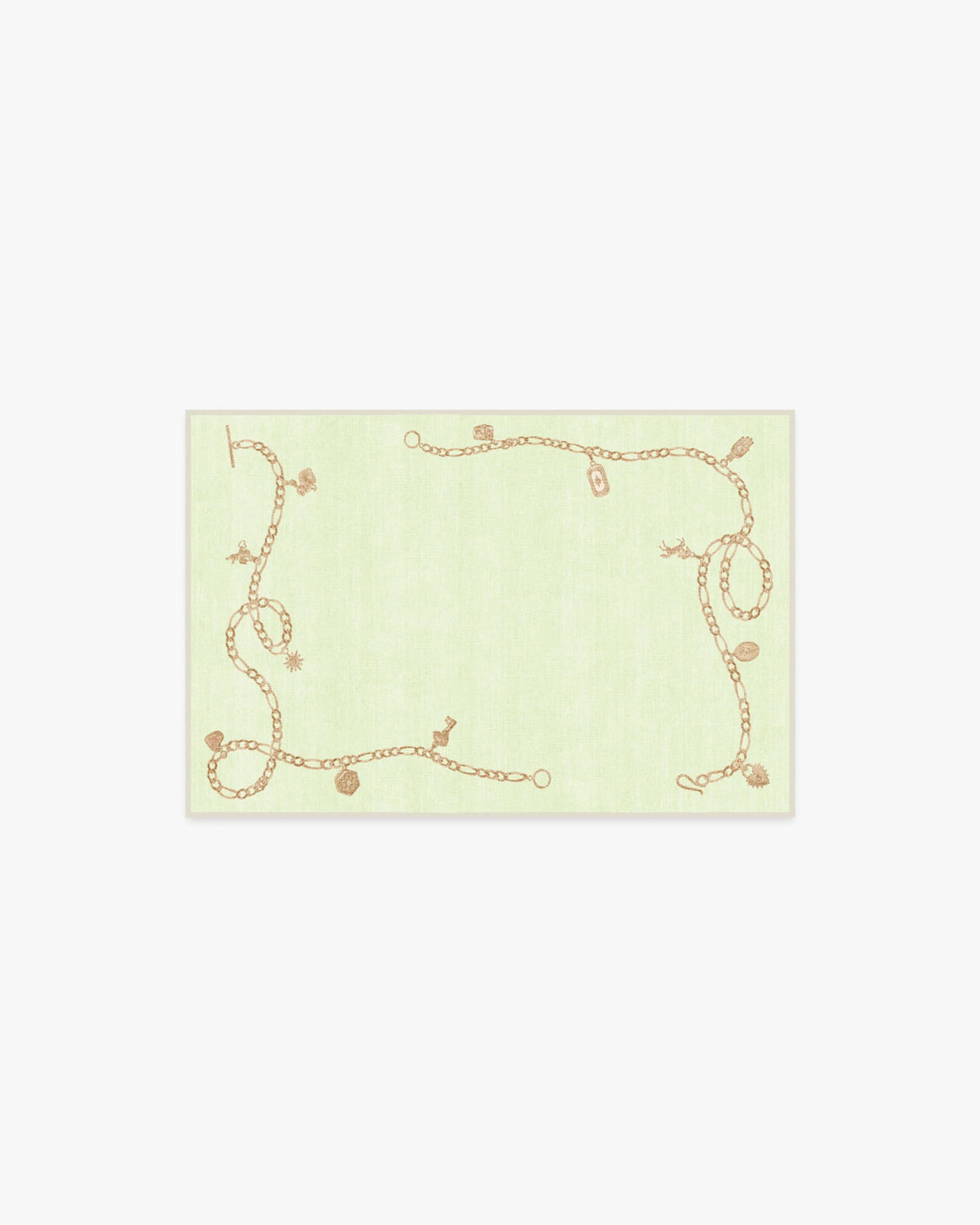M&E Charms Pale Green Flatwoven Rug by Humberto Leon