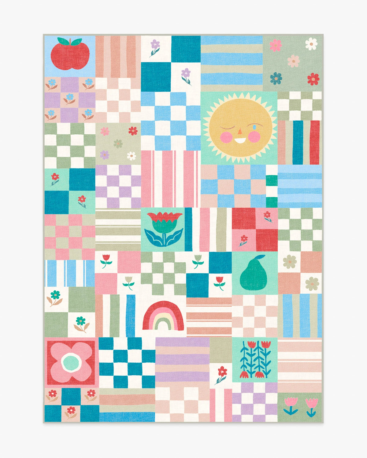 Hello Sunshine Patchwork Multicolor Rug