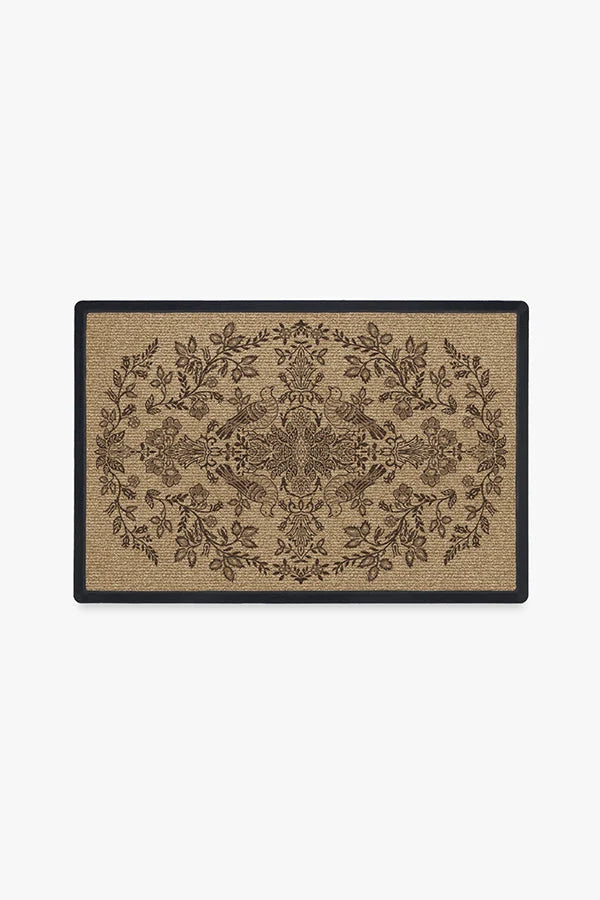 Pure Dove & Rose Dark Wood Doormat by Morris & Co.