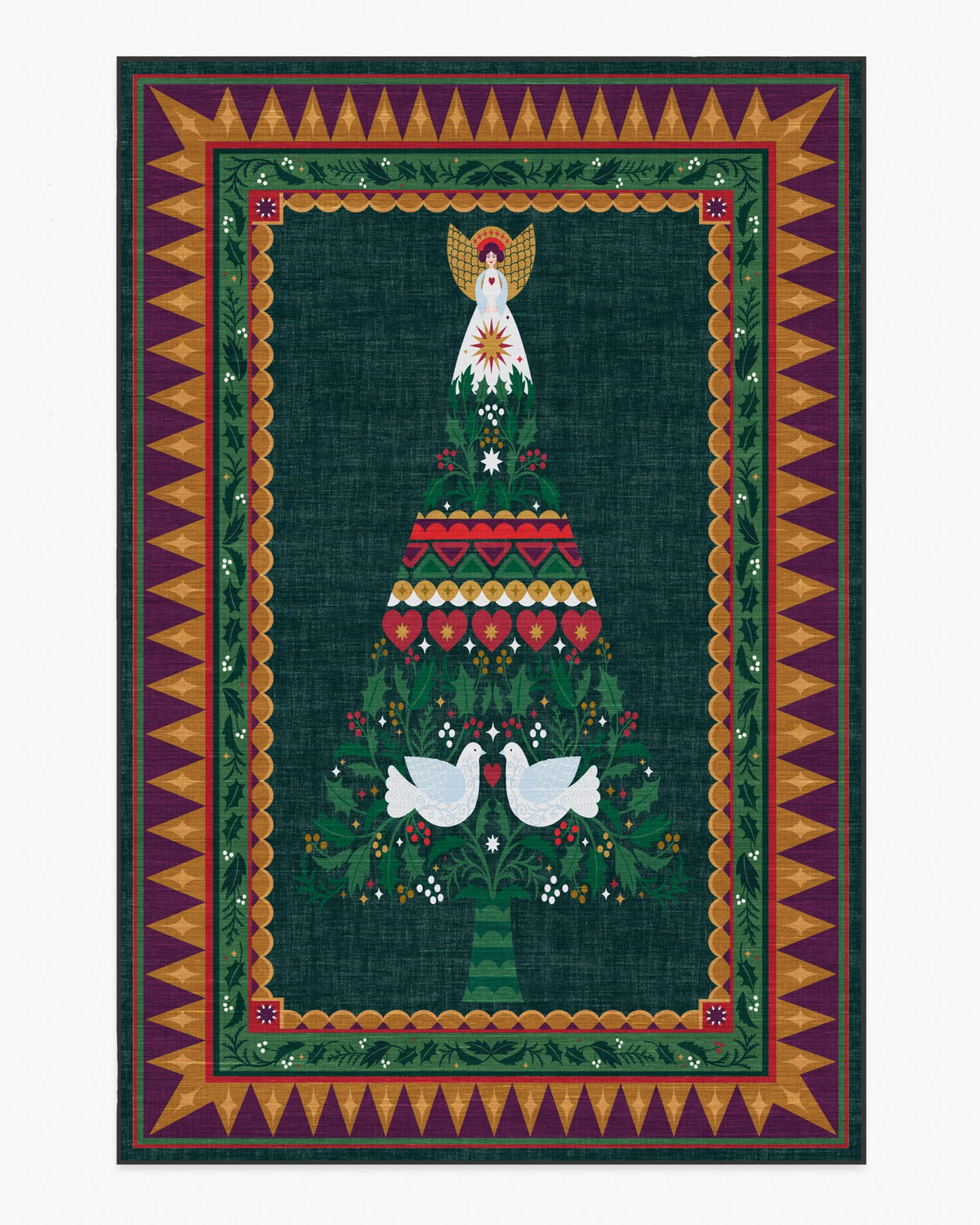 Giving Tree Green & Gold Rug