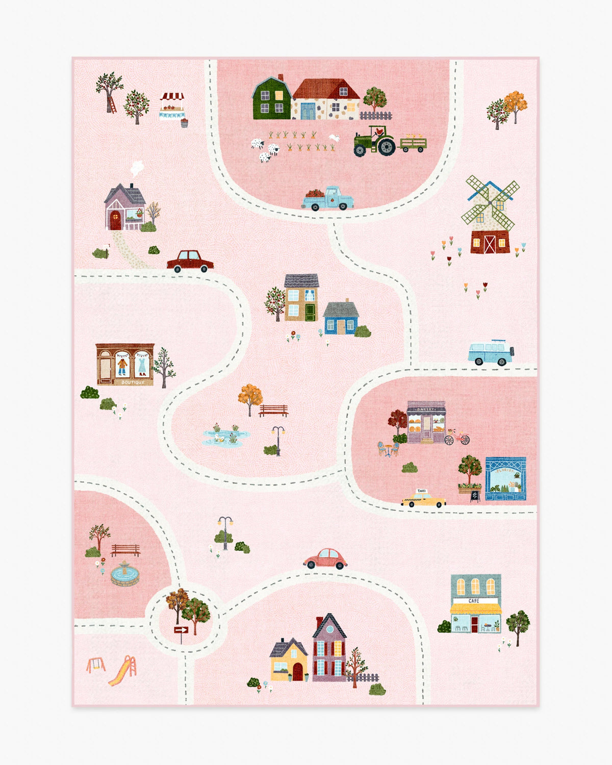 About Town Pink Flatwoven Rug