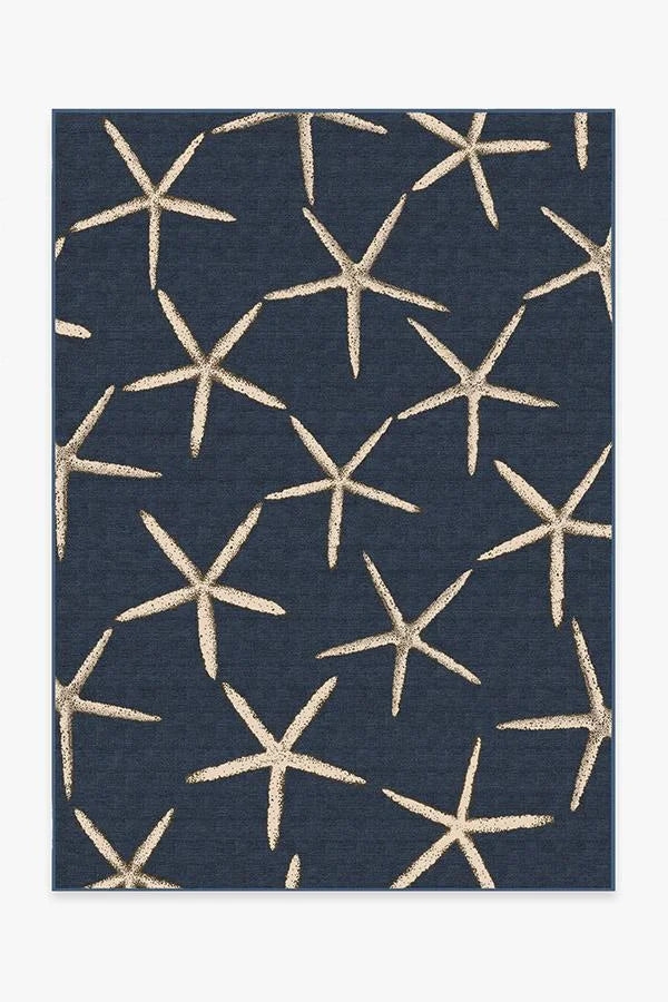 Starfish Navy Flatwoven Rug