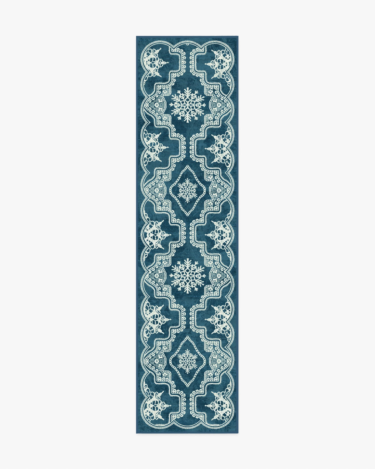 The 5th Avenue Snowflake Navy Blue Flatwoven Rug by The Hiltons