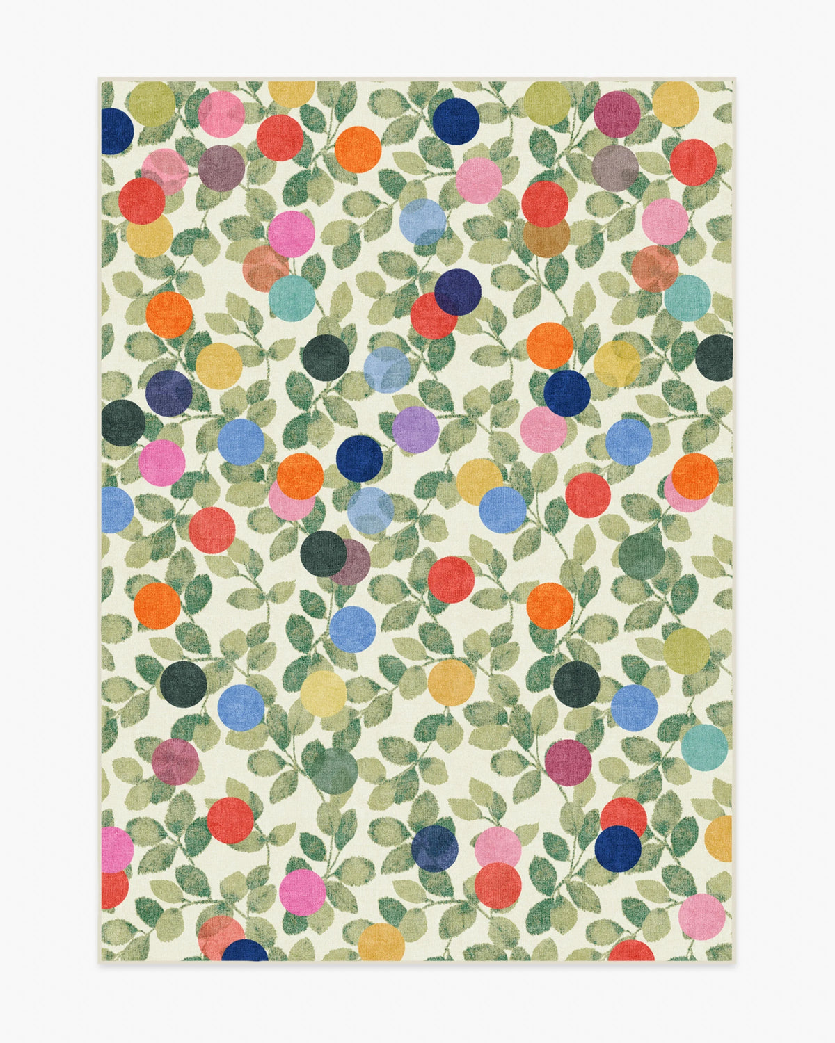 Botanical Whimsy Dots Neutral Rug