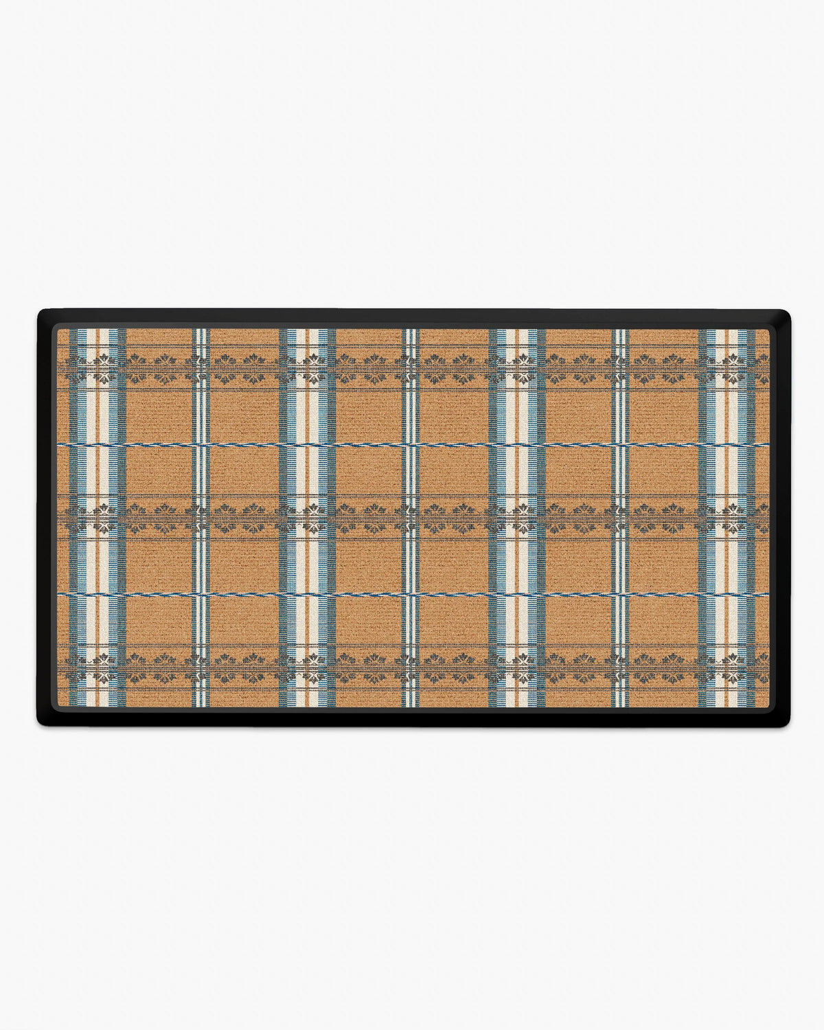 Hanover Check Coir Large Doormat by Morris & Co.