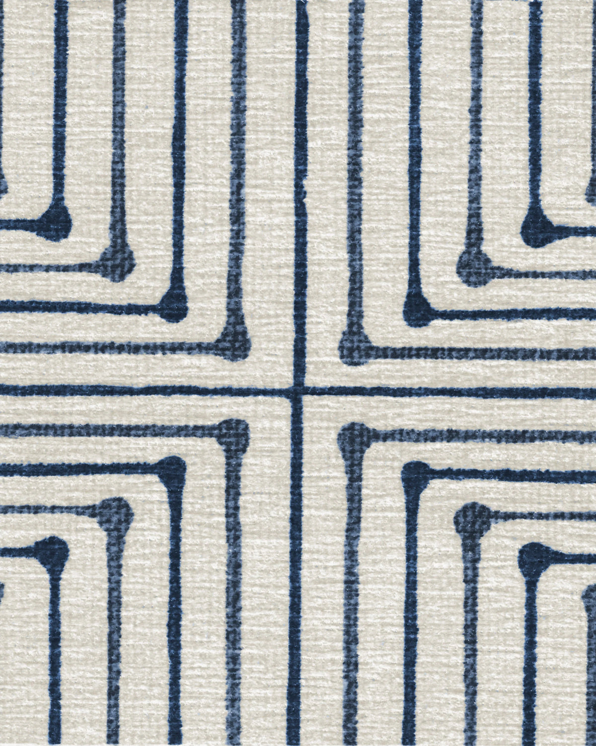 Inkdrop Slate Blue Flatwoven Rug by Jonathan Adler