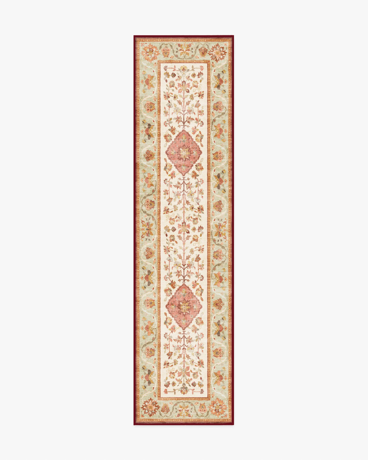 Mina Warm Cream & Rust Flatwoven Rug