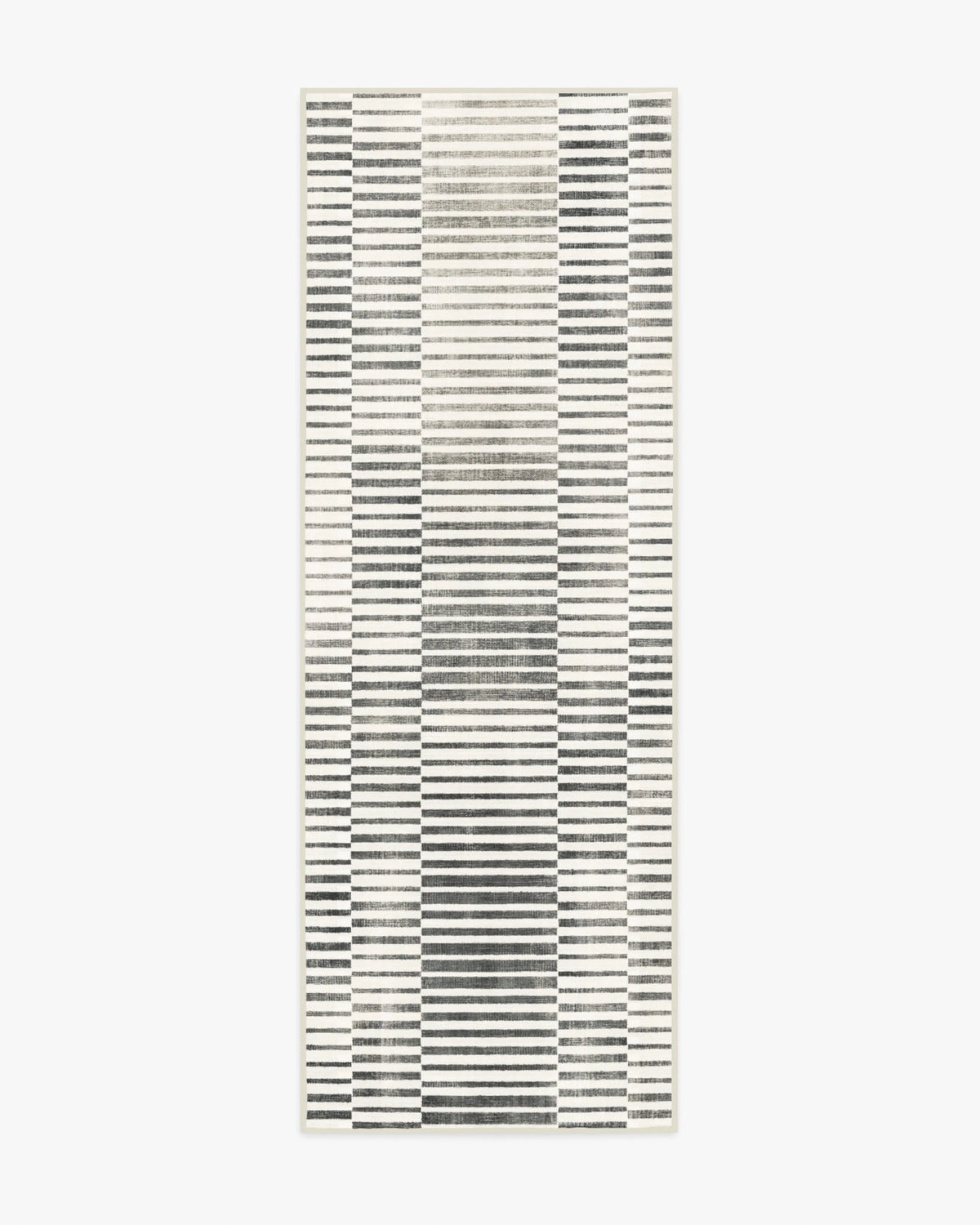 Shadow Stripe Black & Cream Flatwoven Rug