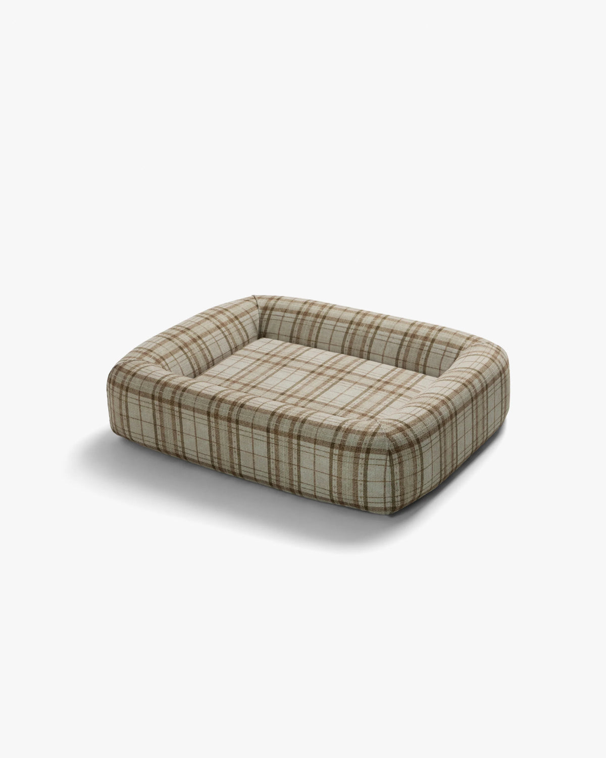Heirloom Tartan Natural Woven Bolster Pet Bed
