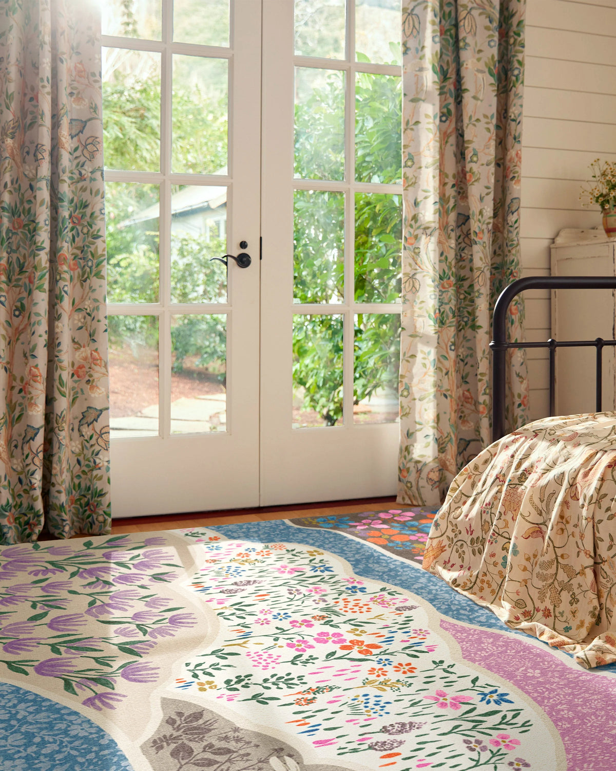 Flower Fields Pastel Multicolor Flatwoven Rug