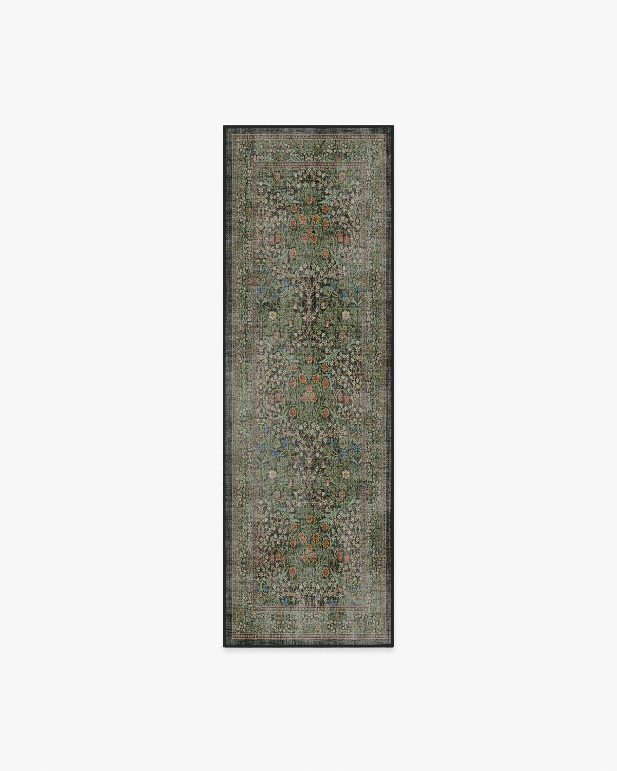 Blackthorn Forest Green Rug by Morris & Co.