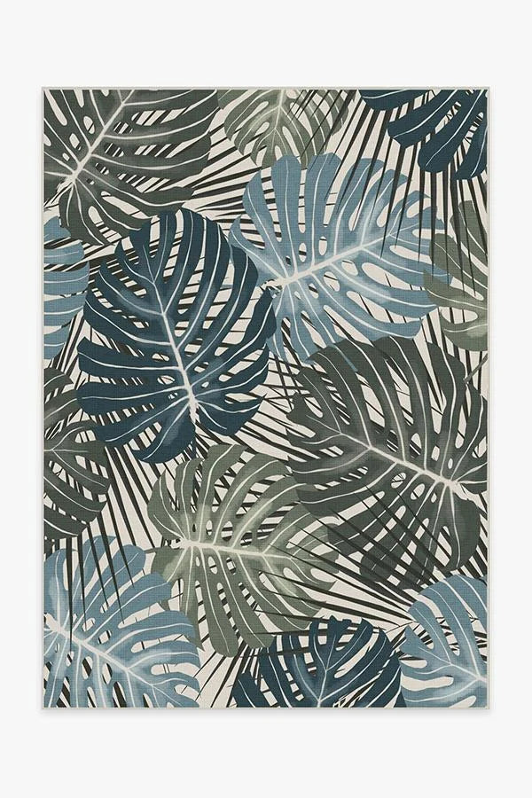 Monstera Jade Flatwoven Rug
