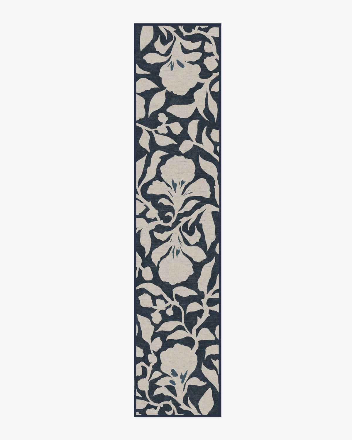 Flora Ink Blue & Ivory Rug by The Hiltons