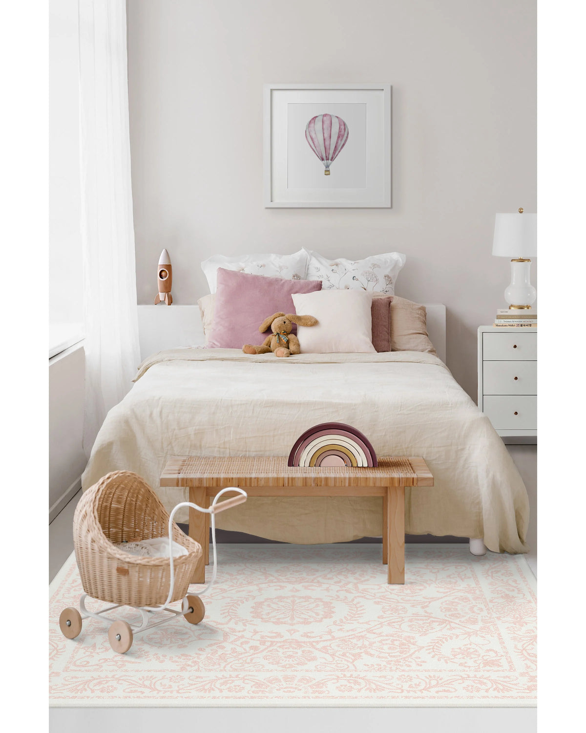 Delphina Powder Pink Flatwoven Rug