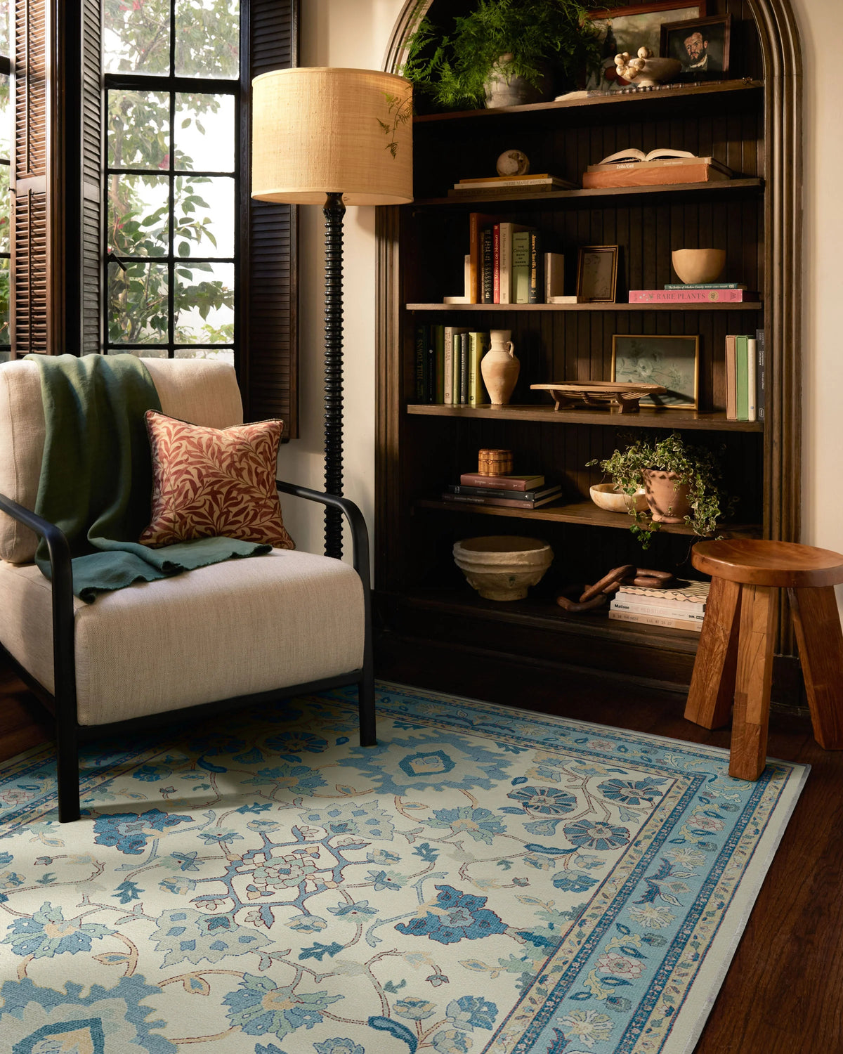 Calabria Cream & Light Blue Flatwoven Rug