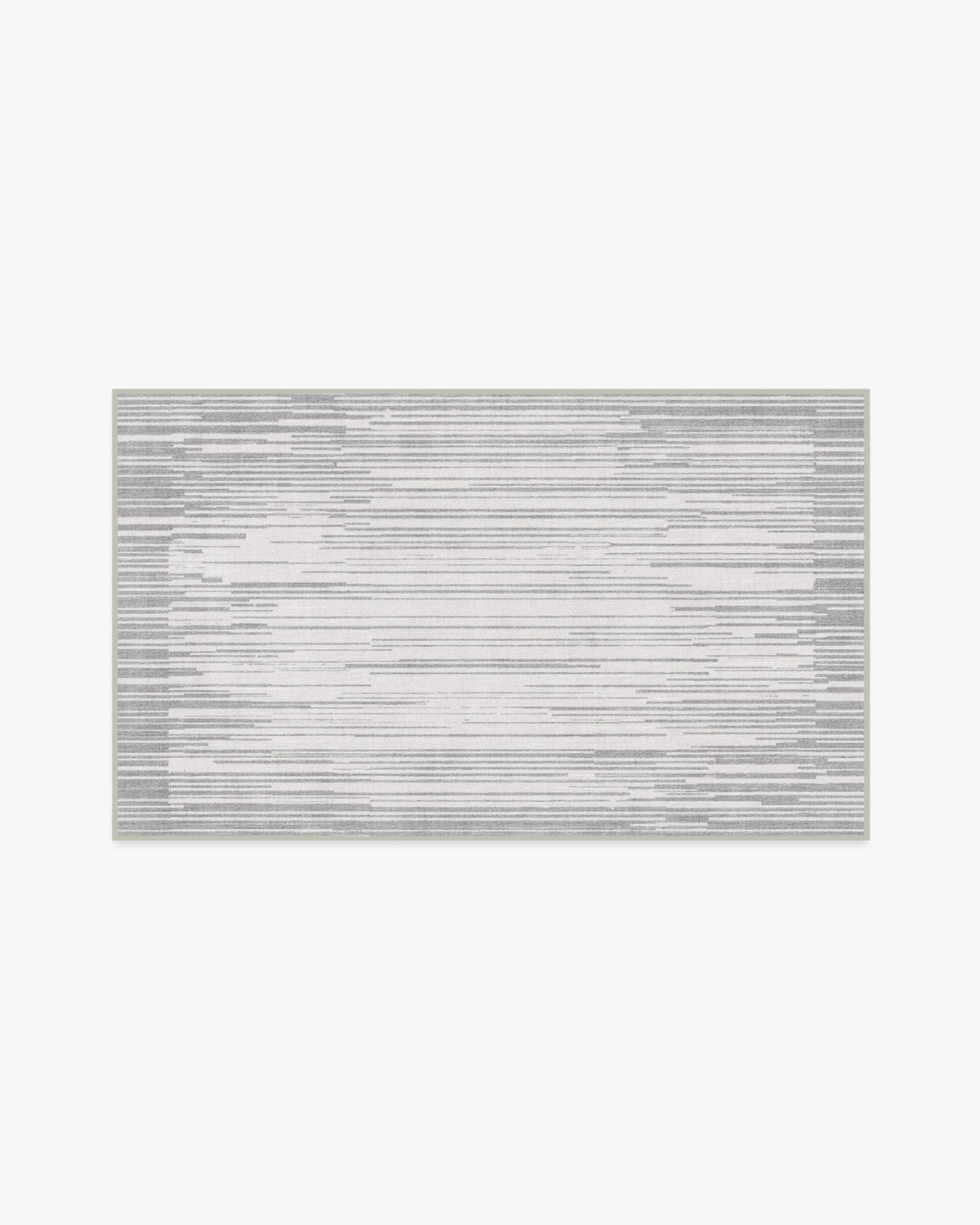Striated Border Soft Grey Flatwoven Rug