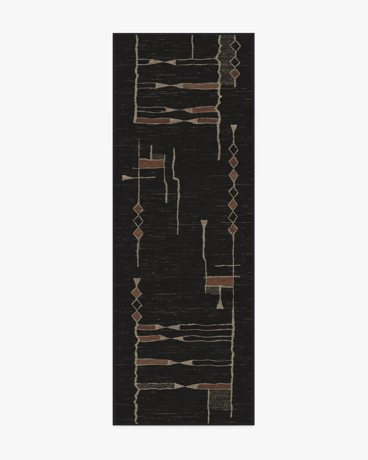Nisa Ink Black Flatwoven Rug by Architectural Digest
