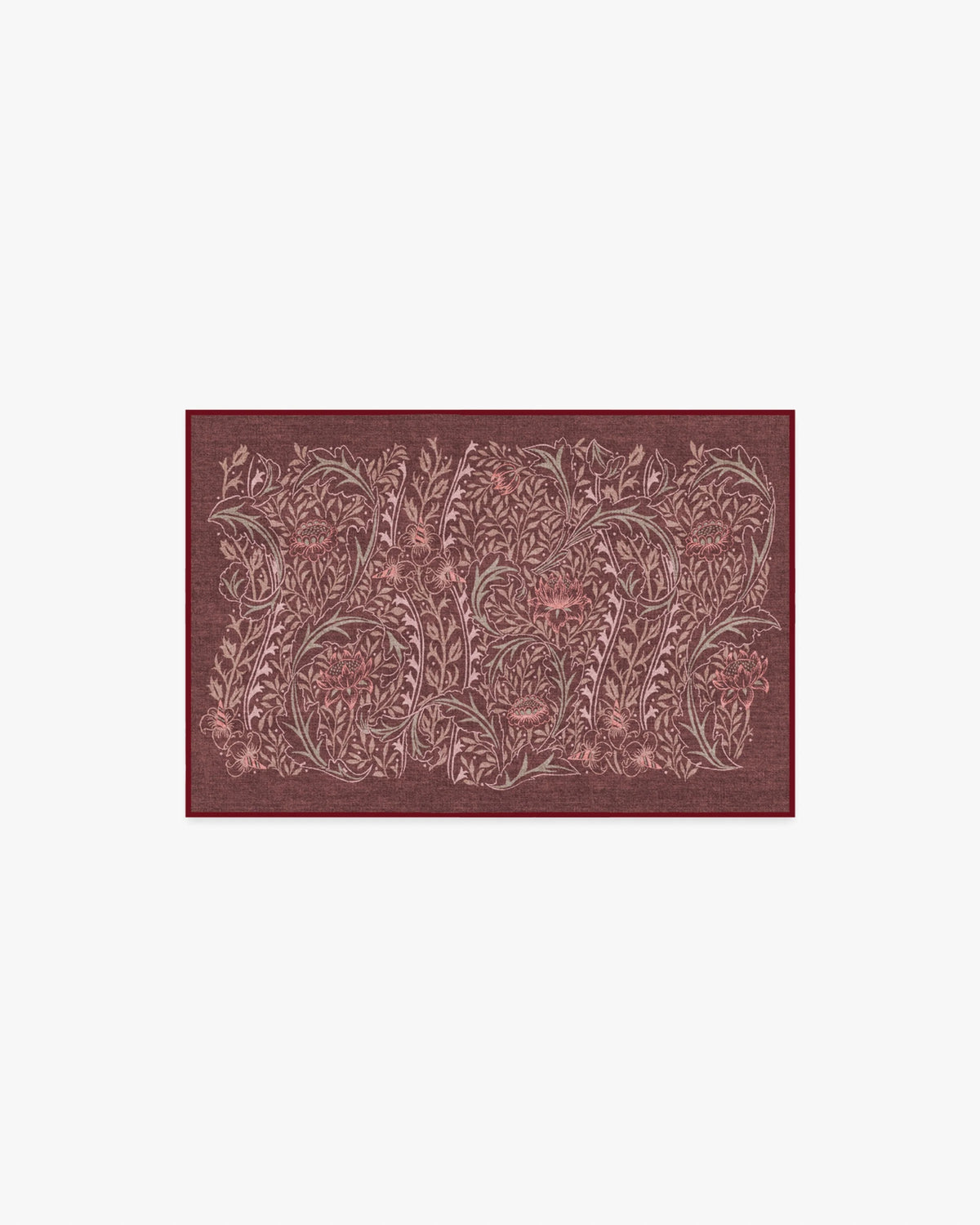 Wild Tulip & Vine Burgundy Rug by Morris & Co.