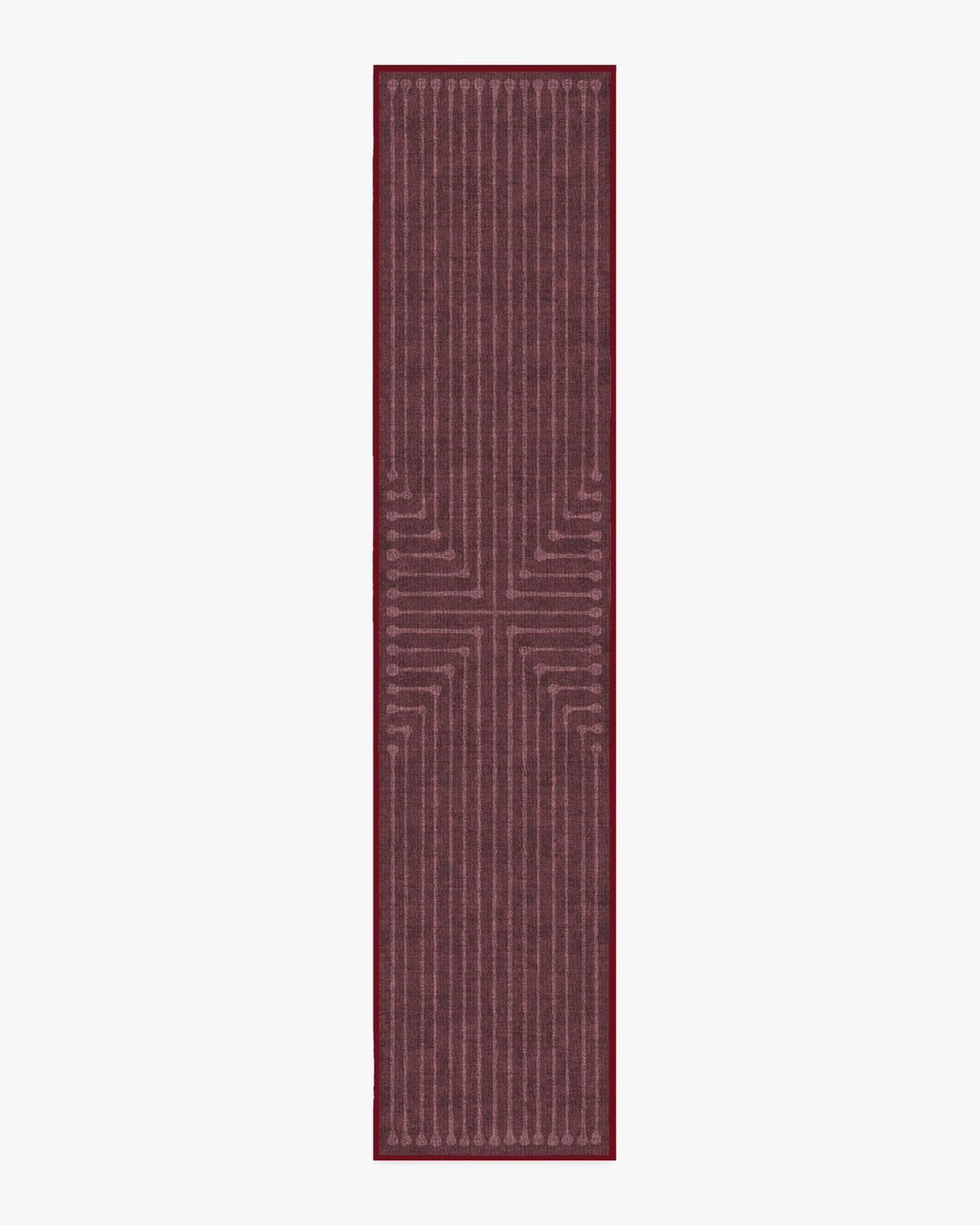 Inkdrop Burgundy Flatwoven Rug by Jonathan Adler