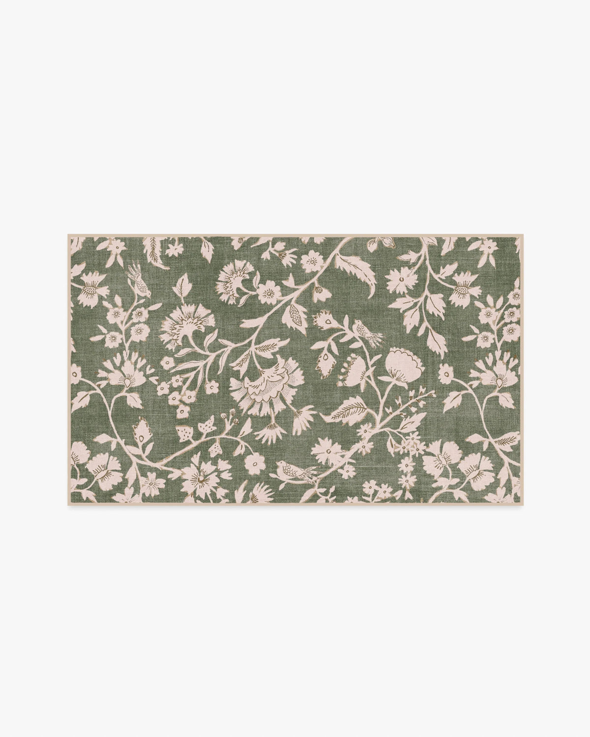Brenna Olive Green & Cream Rug