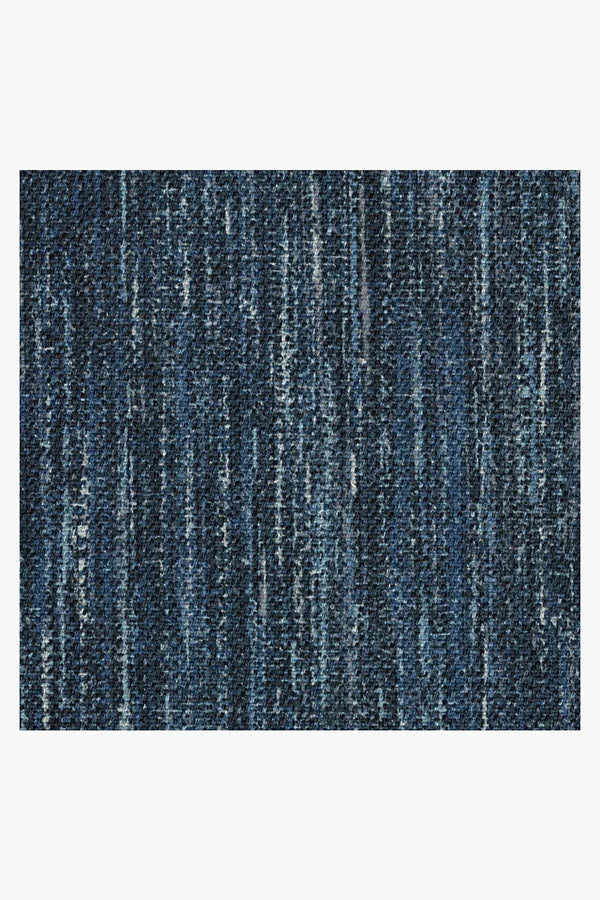 Chunky Solid Blue Outdoor Rug