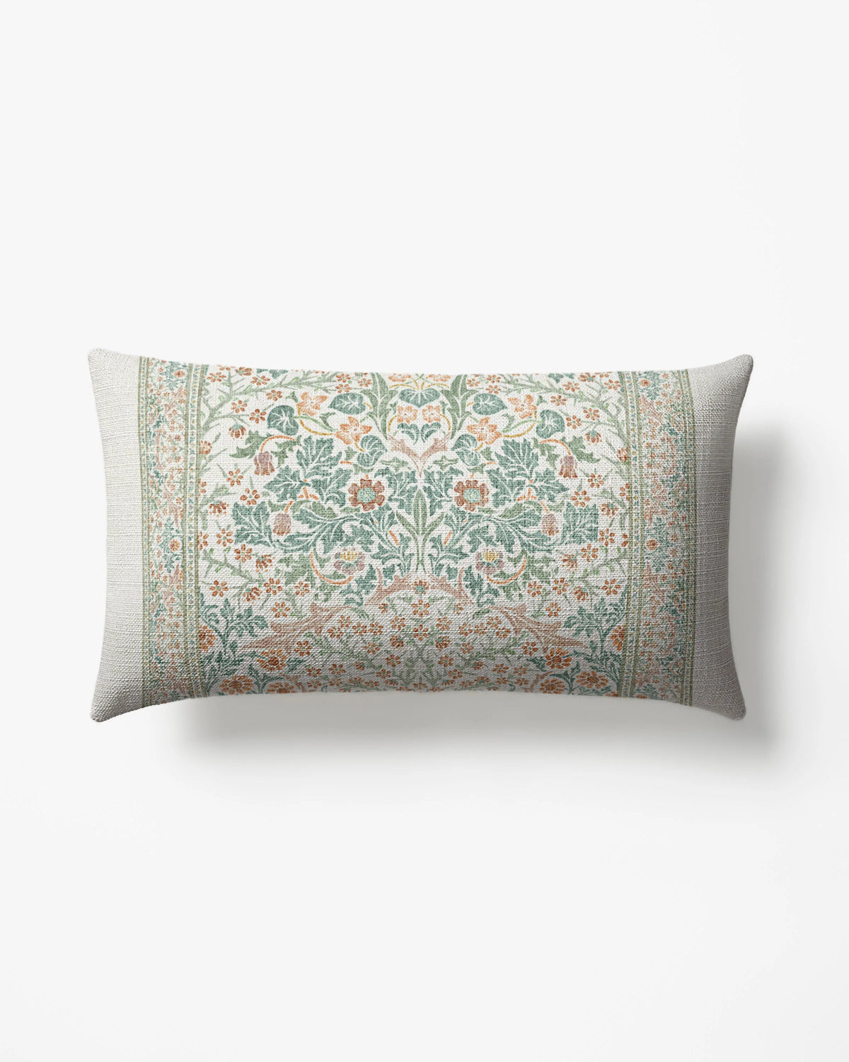 Blackthorn Soft Ivory Woven Lumbar Throw Pillow by Morris & Co.