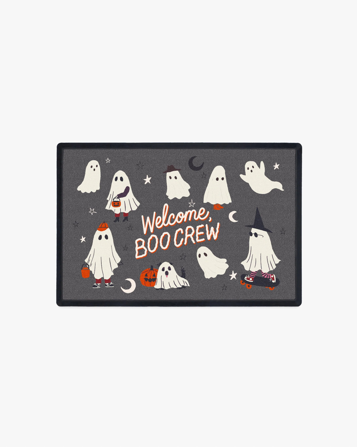 Welcome Boo Crew Grey Doormat