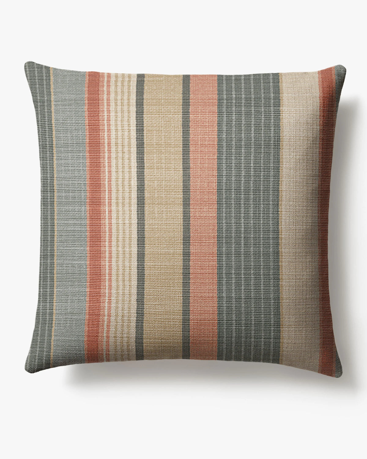 Skylar Stripe Neutral Multicolor Woven Throw Pillow