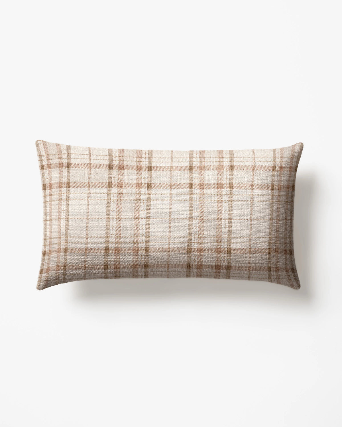 Heirloom Tartan Natural Woven Throw Pillow