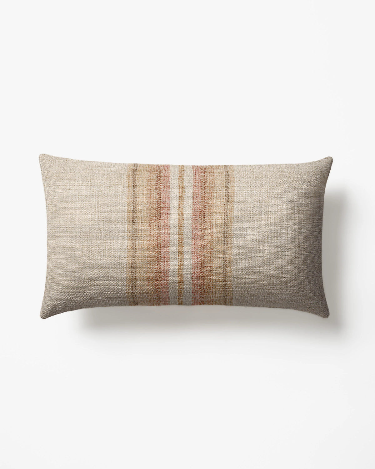 Ida Stripe Vintage Coral Woven Throw Pillow