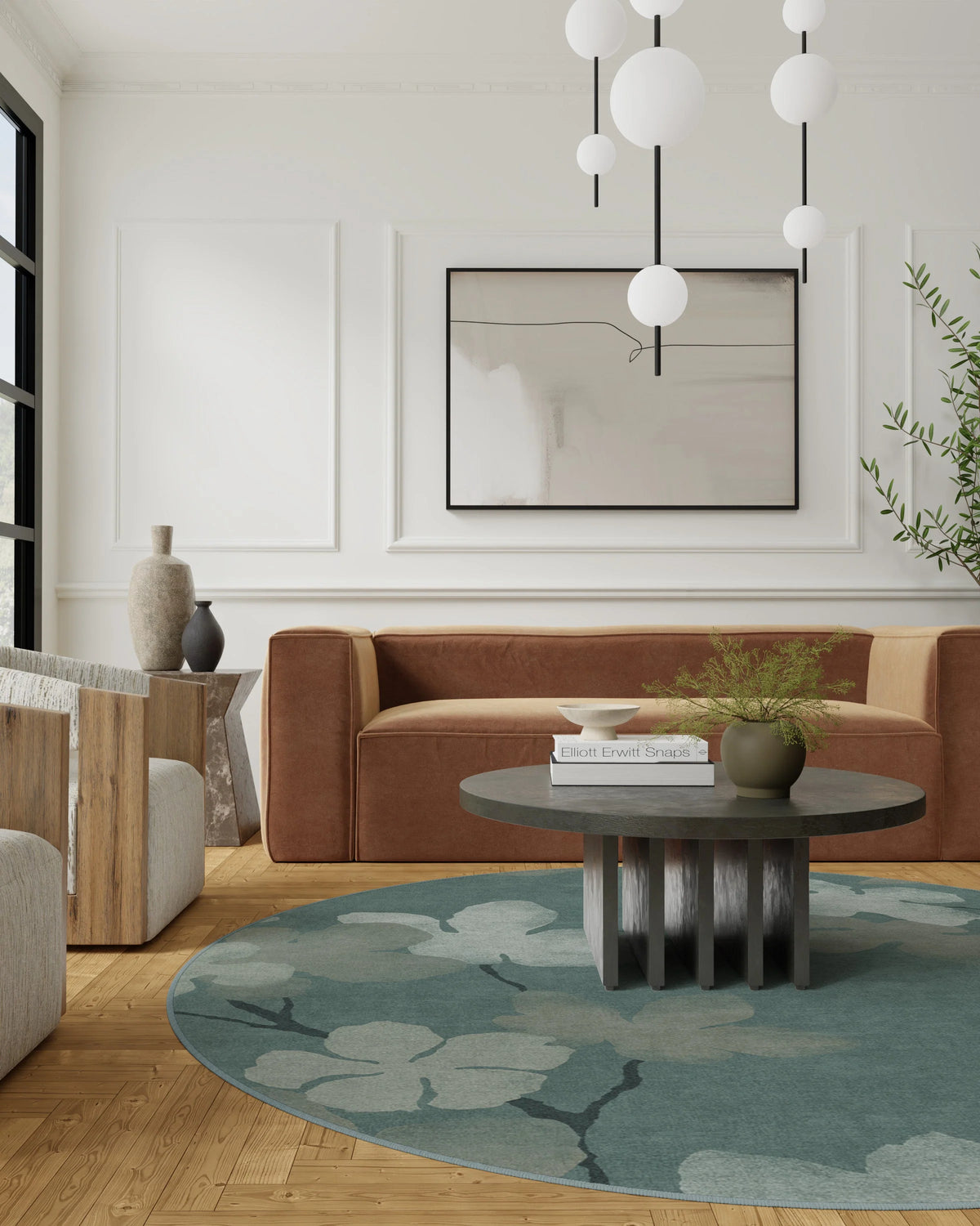 Magnolia Teal Flatwoven Rug