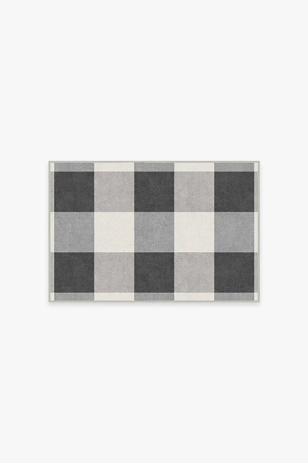 Buffalo Plaid Black & White Rug