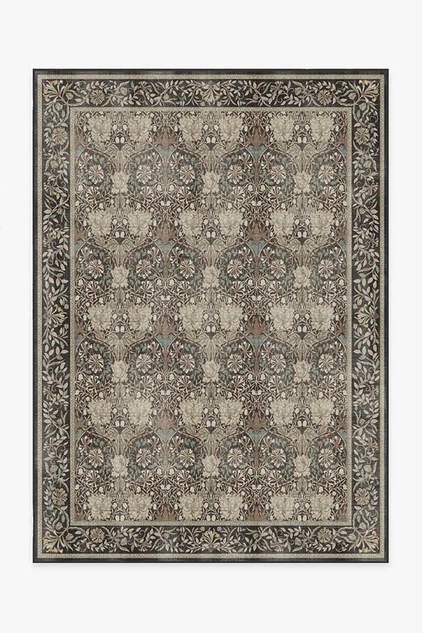 Honeysuckle & Tulip Dark Wood Rug by Morris & Co.