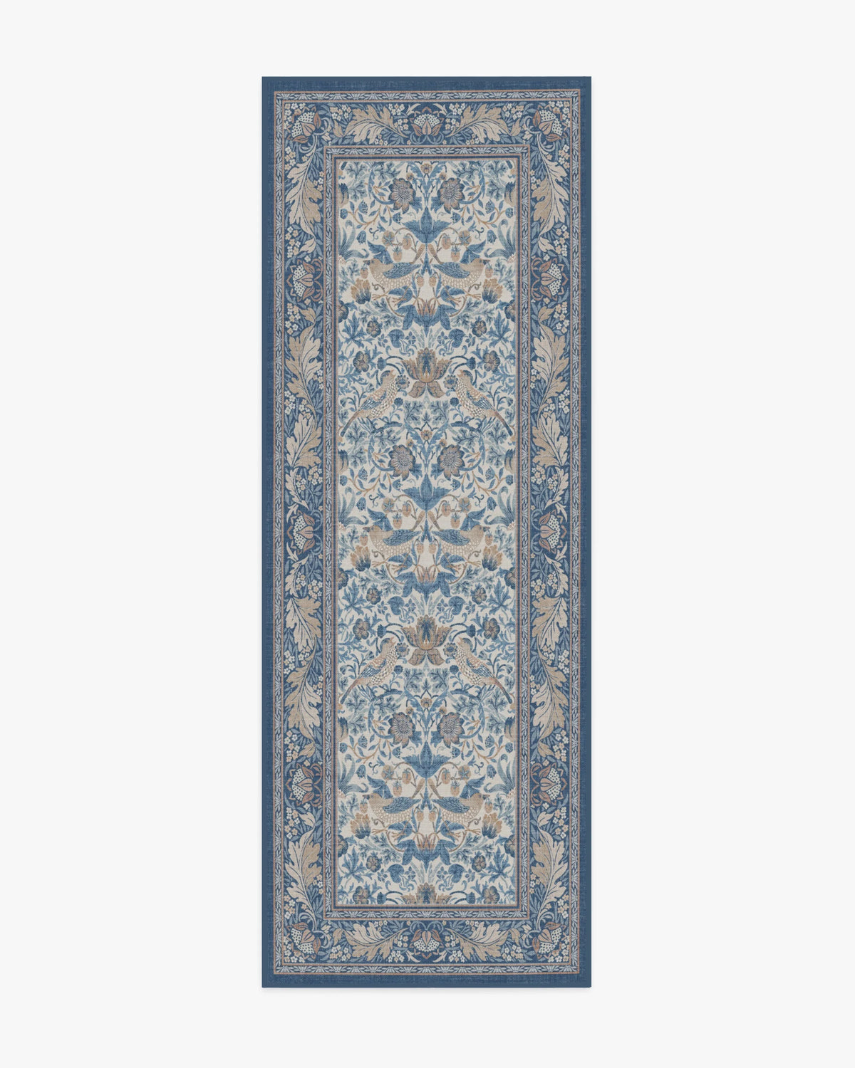 Strawberry Thief Indigo & Ivory Rug by Morris & Co.