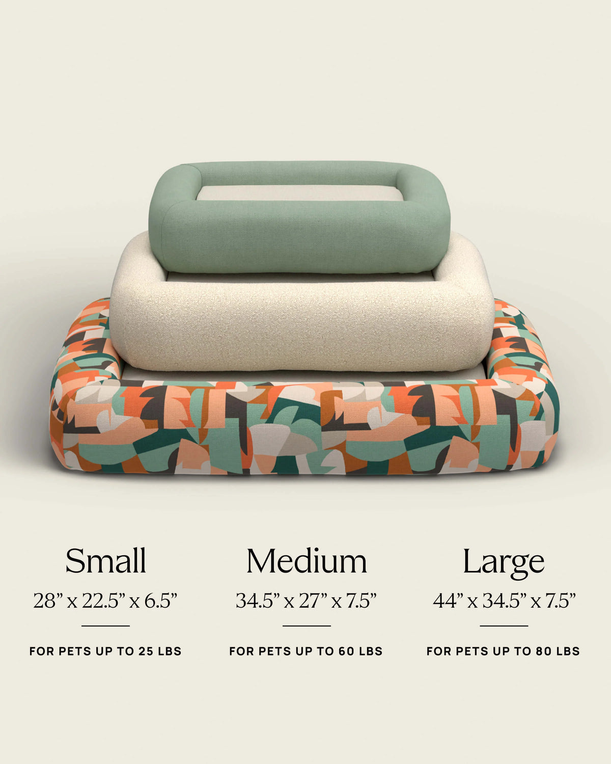 Sand Woven Bolster Pet Bed