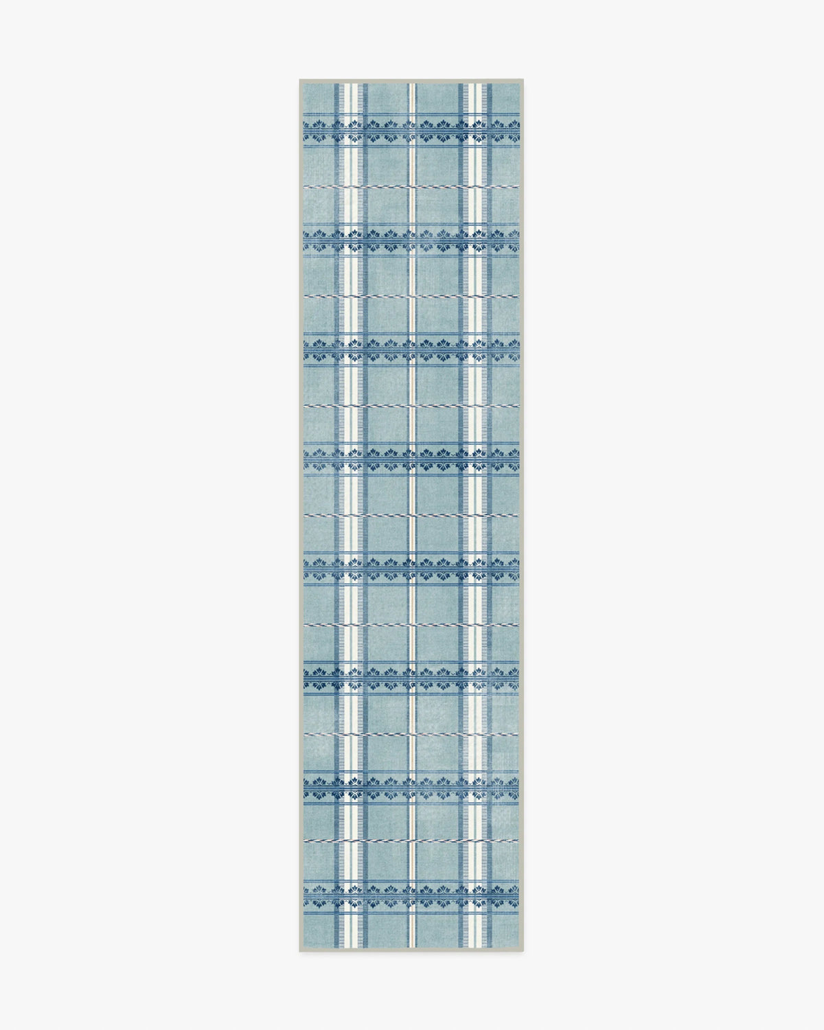 Hanover Check Teal Rug by Morris & Co.