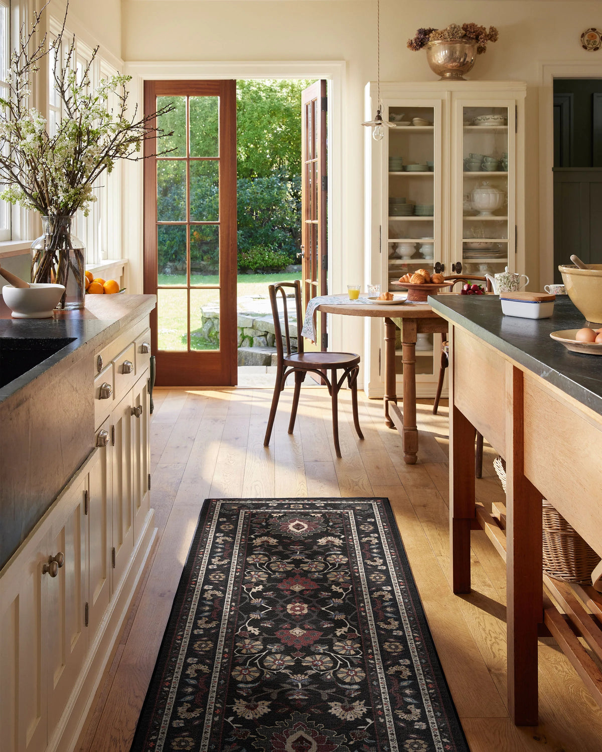 Calabria Black Multicolor Flatwoven Rug