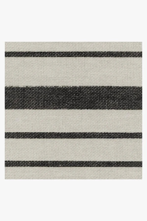 Hudson Stripe Black Flatwoven Rug