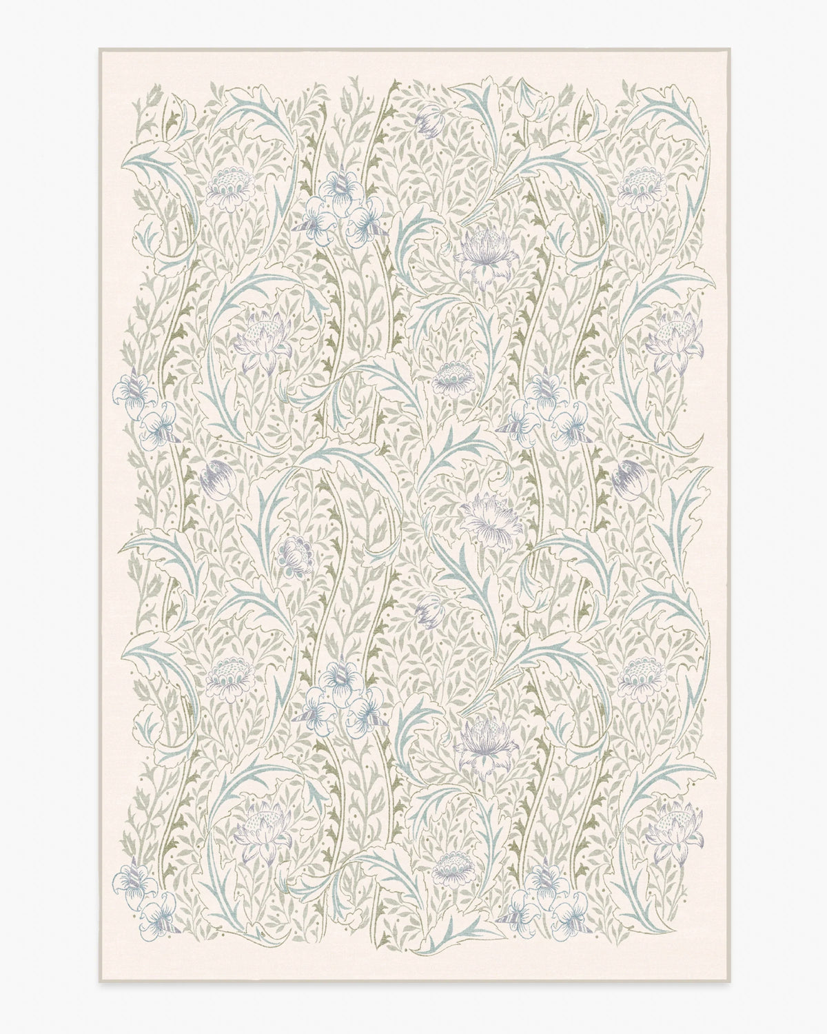 Wild Tulip & Vine Cream Rug by Morris & Co.