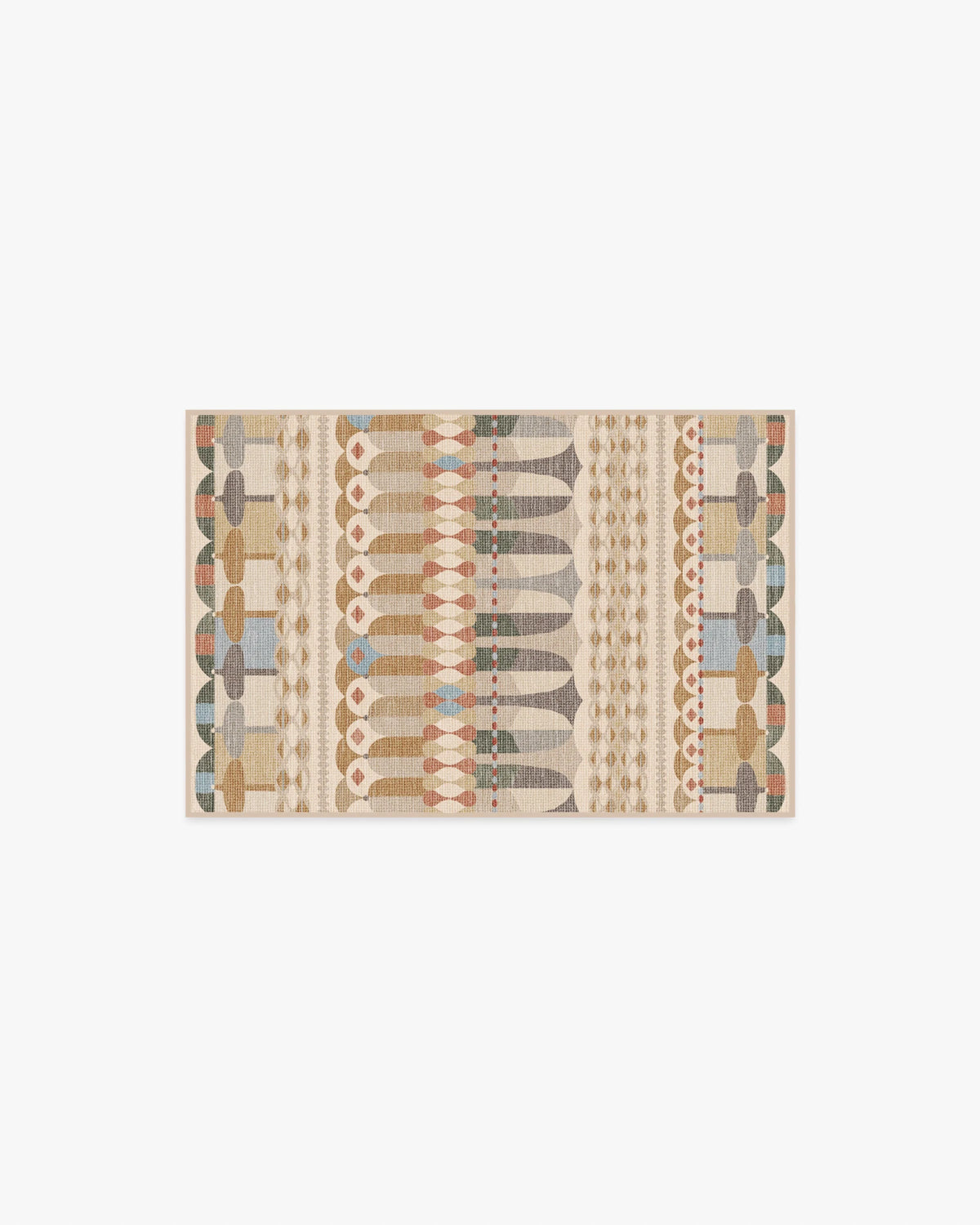 Brasilia Ochre Multicolor Flatwoven Rug by Jonathan Adler