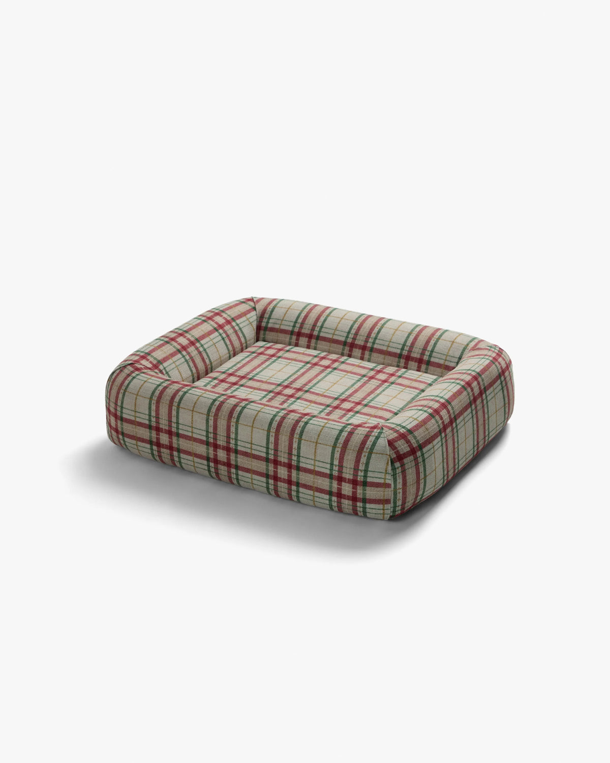 Heirloom Tartan Cream Woven Bolster Pet Bed