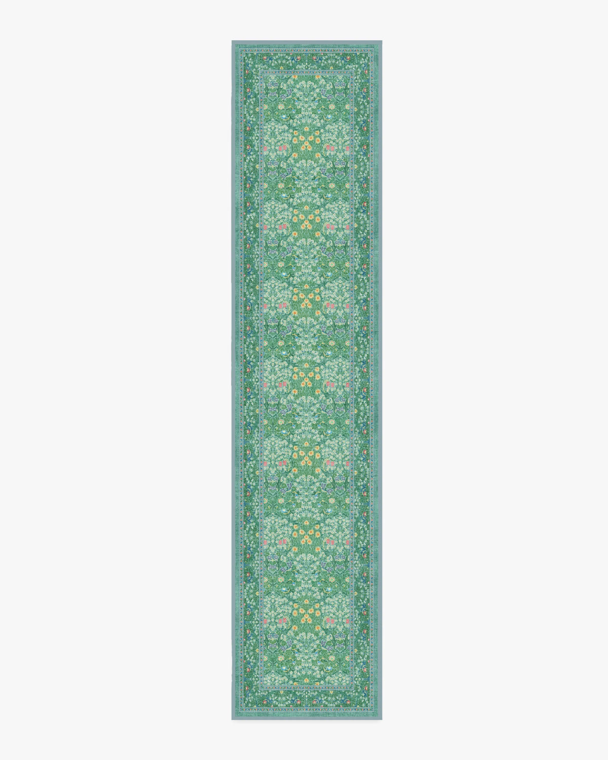 Blackthorn Multicolor Jade Flatwoven Rug by Morris & Co.
