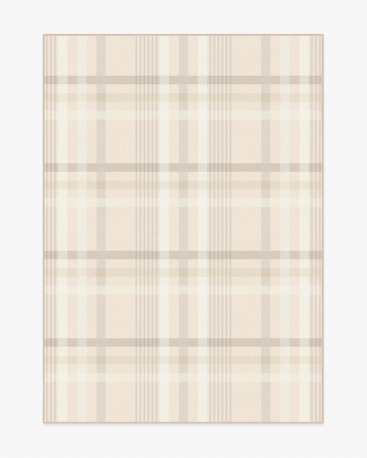 Charming Plaid Neutral Flatwoven Rug