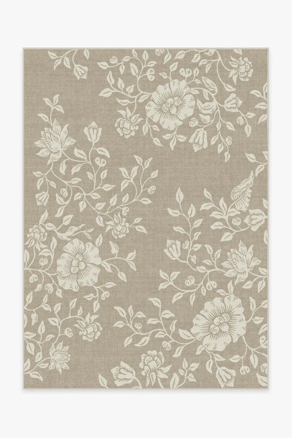 Mallow Flower Natural Stone Rug by Morris & Co.