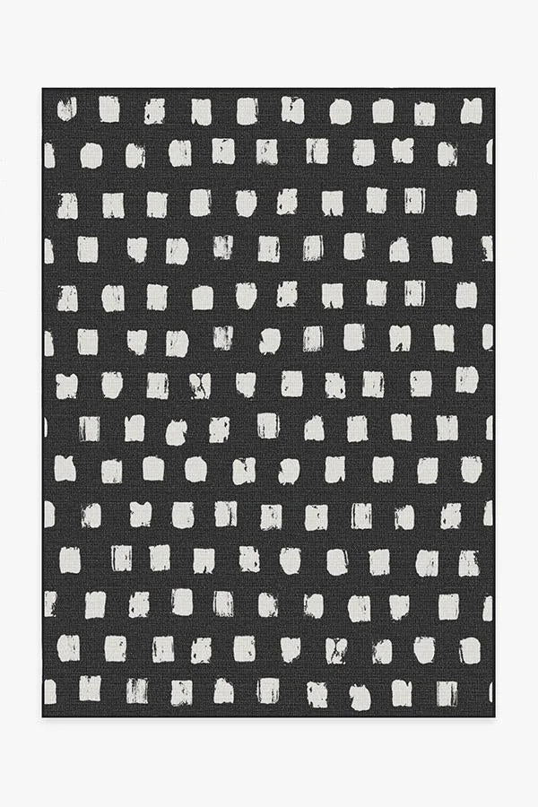 Cobblestone Black Outdoor Rug