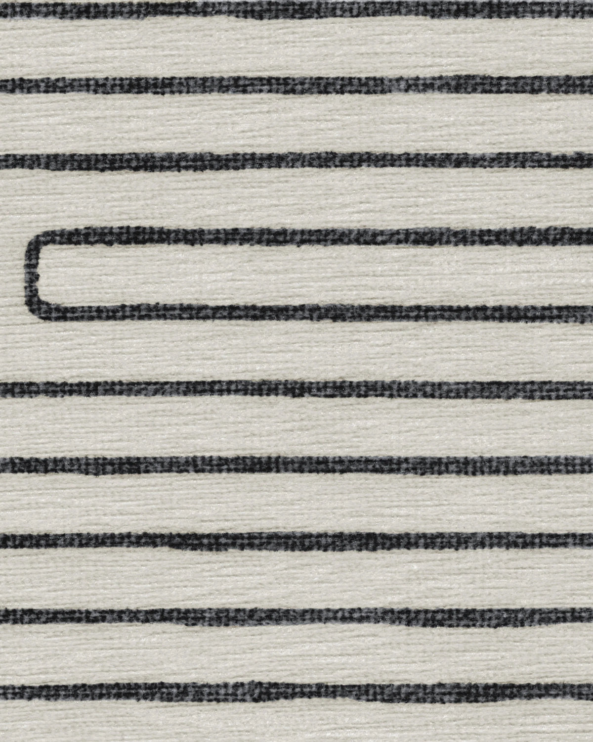 Labyrinth Black & Ivory Flatwoven Rug by Jonathan Adler
