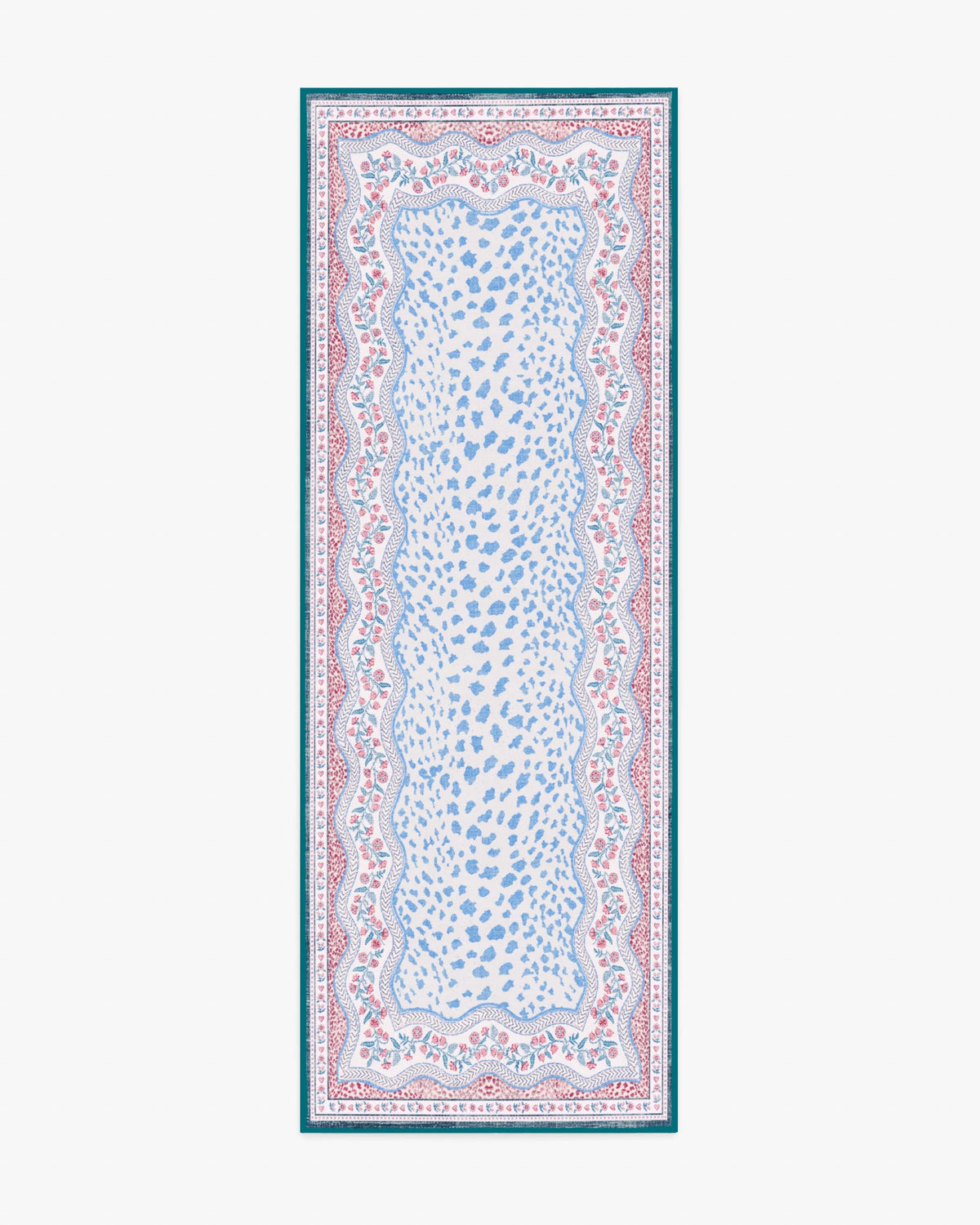 Wendy Animal Border Blue & Pink Rug by Humberto Leon